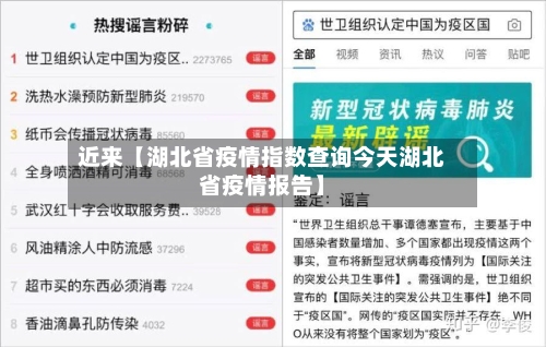 近来【湖北省疫情指数查询今天湖北省疫情报告】-第1张图片